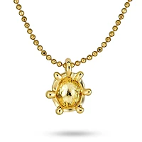 Bling Jewelry Small Red Enamel Ladybug Pendant Necklace and Stud Earrings Set Gold Tone