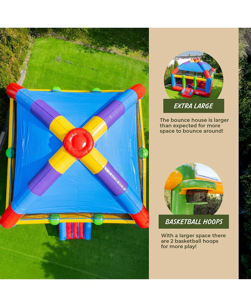 Xjump Grand Party Dome 20' x 20' Commercial Grade Bounce House , Moonwalk Bouncer Jumper for Kids and Adults, Indoor Outdoor, Pvc Vinyl, Birthday Part