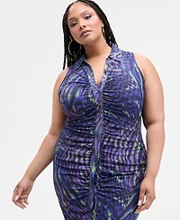 Nina Parker Trendy Plus Ombre Ruched Bodycon Dress