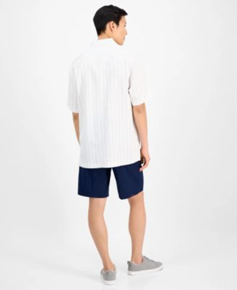 Alfani Mens Stripe Shirt Bermuda Shorts Exclusively At Macys