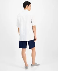 Alfani Mens Stripe Shirt Bermuda Shorts Exclusively At Macys