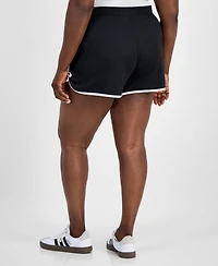 Derek Heart Trendy Plus Mid-Rise Dolphin Bow Shorts