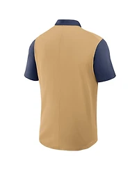 Nike Men's Gold/Navy Houston Astros Cooperstown Collection Color-Block Victory Performance Polo Shirt