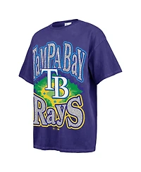 '47 Brand Women's Navy Tampa Bay Rays Flashing Lights Boyfriend T-Shirt