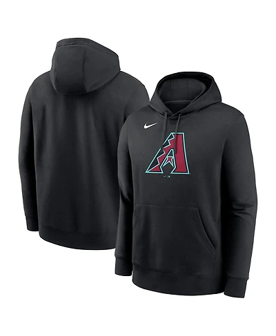 Nike Men's Black Arizona Diamondbacks Logo Club Fleece Pullover Hoodie