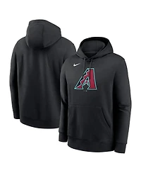 Nike Men's Black Arizona Diamondbacks Logo Club Fleece Pullover Hoodie
