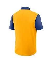 Nike Men's Gold/Royal Seattle Mariners Cooperstown Collection Color-Block Victory Performance Polo Shirt