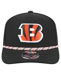 New Era Men's Black Cincinnati Bengals Gameday Multi Rope 9SEVENTY Stretch-Snap Hat