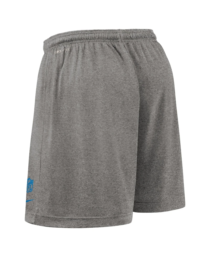 Nike Men's Gray Detroit Lions Sideline Reversible Performance Shorts