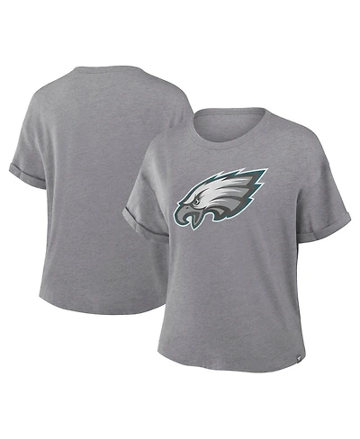 Fanatics Women's Heather Gray Philadelphia Eagles Tribute Tri-Blend T-Shirt