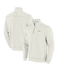 Tommy Bahama Men's Cream San Diego Padres Sport Tobago Bay Tri-Blend Half-Zip Sweatshirt