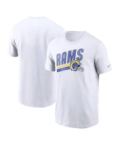 Nike Men's White Los Angeles Rams Essential Blitz Lockup T-Shirt