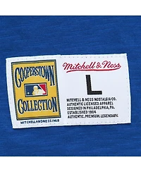 Mitchell & Ness Men's Royal Atlanta Braves Cooperstown Collection Legendary Raglan Slub Henley 3/4-Sleeve T-Shirt