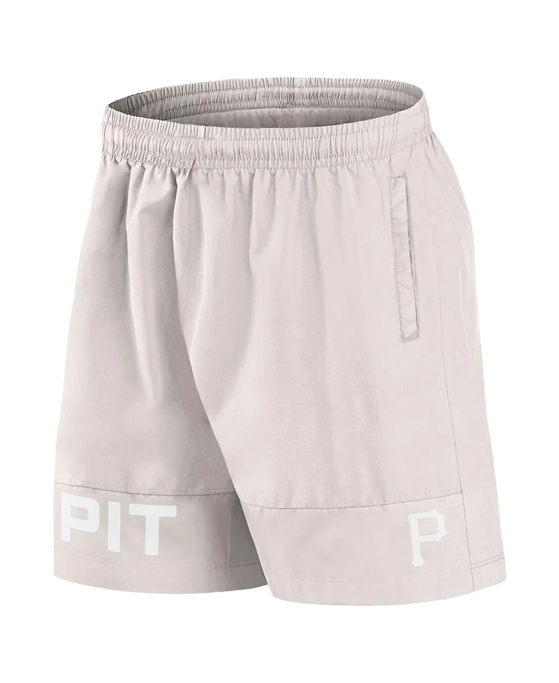 Fanatics Men's Cream Pittsburgh Pirates Elements Swim Shorts