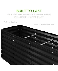 Best Choice Products 8x2x2ft Raised Metal Outdoor Garden Bed, Planter Box for Flowers, Vegetables