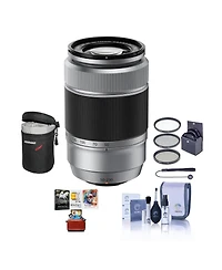 Fujifilm Xc 50-230mm f/4.5-6.7 Ois Ii Lens, Silver, Bundle with 58mm Filter Kit and Mac Software Kit