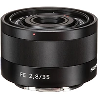 Sony Sonnar T Fe 35mm f/2.8 Za Lens for Sony E, Bundle with 49mm Filter Kit, Lens Wrap, Lens Cleaner, Cleaning Kit, Lens Case, Lens Cap Tether