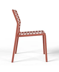 Outdoor Stackable Polypropylene Plastic Resin Dining Side Chairs (Set of 2)