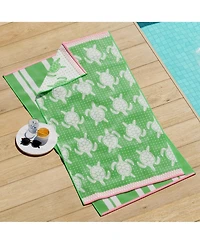 Linery & Co. 100% Cotton Jacquard 2 Pack Summer Beach Towels, 30" x 60"