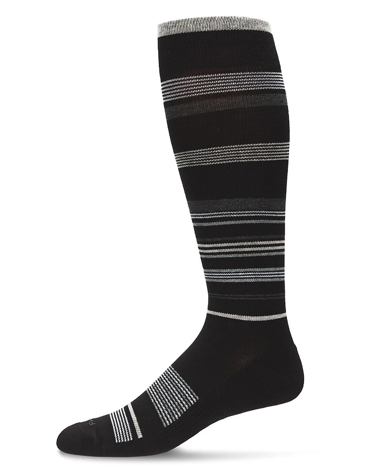 Men's Multi Striped Cotton Compression Socks UOY06868