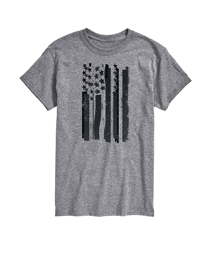 Airwaves Men's Glitch American Flag Short Sleeve T-Shirt