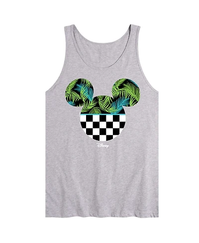 Airwaves Men's Disney Mickey Palm Checkered Head Sleeveless Tank Top