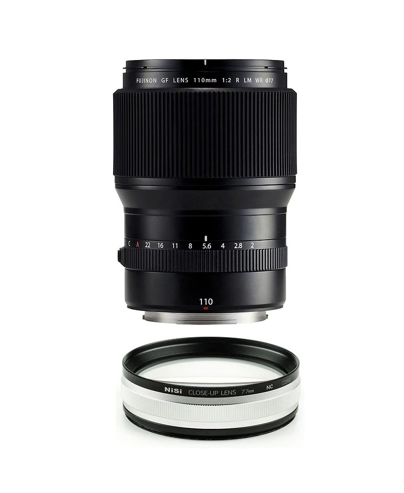 Fujifilm Gf 110mm f/2 R Lm Wr Lens with NiSi Close Up Lens Kit