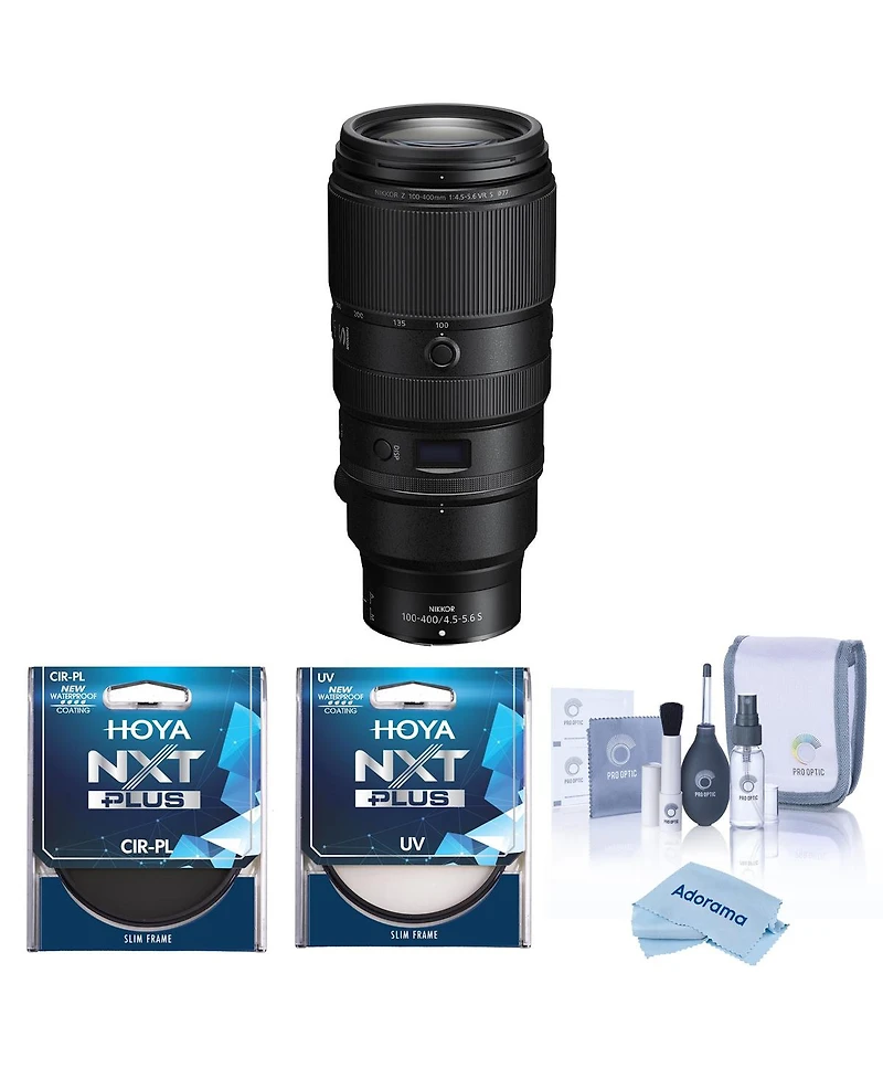 Nikon Nikkor Z 100-400mm f/4.5-5.6 Vr S Lens, Bundle with Hoya 77mm Uv and Cpl Filters