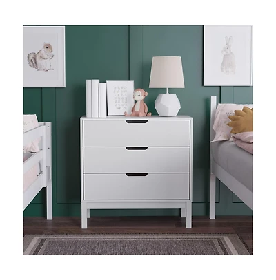 Samuel Kids Triple-Drawer Dresser With Solid Wood Frame
