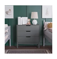 Samuel Kids Triple-Drawer Dresser With Solid Wood Frame