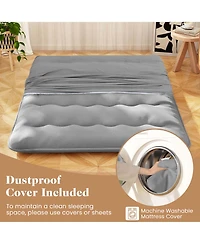 Queen Futon Mattress Japanese Floor Pad Washable Cover Carry Bag