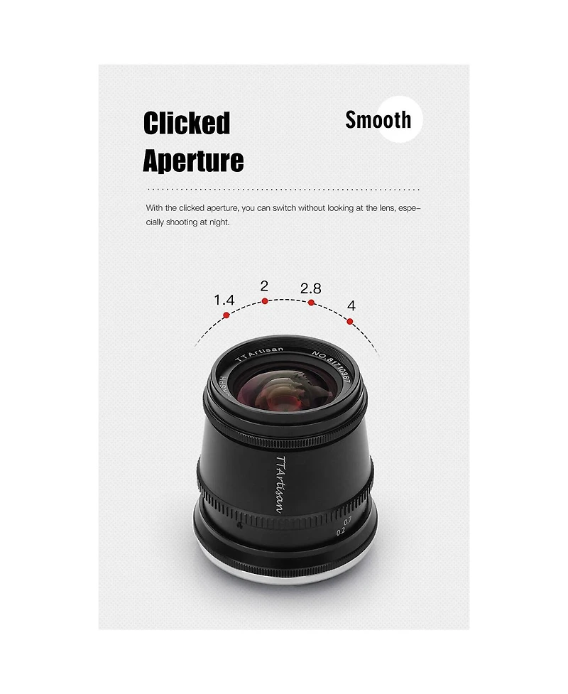 TTArtisan 17mm f/1.4 Lens for Sony E, Black