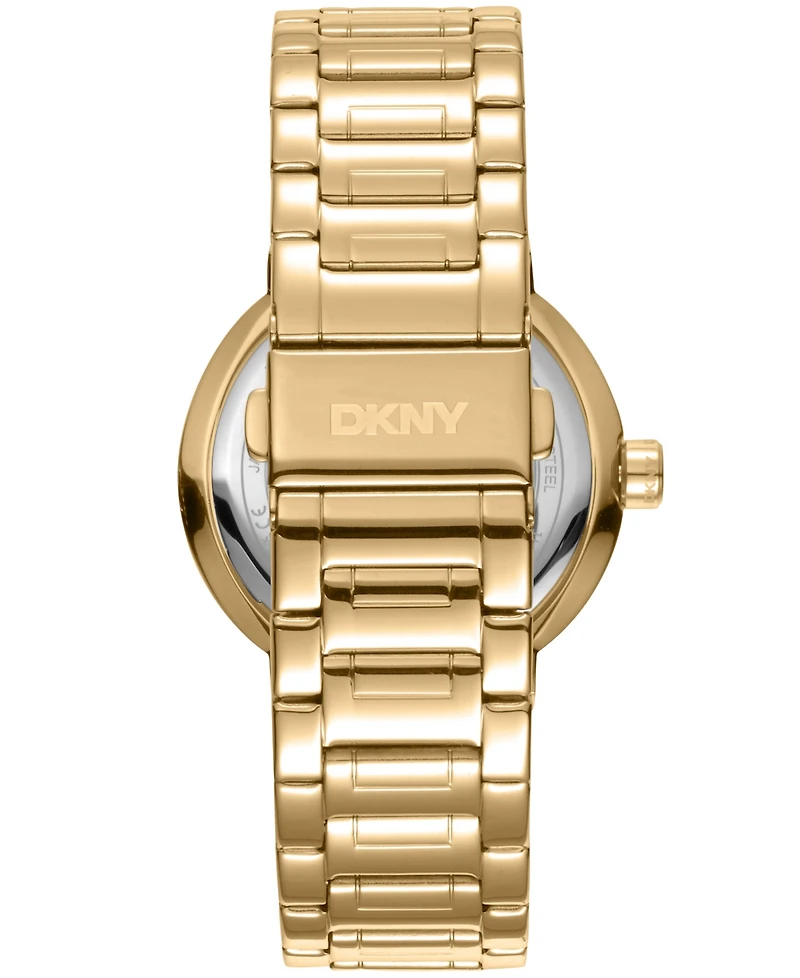 Dkny Women's Eastside Logo Gold-Tone Stainless Steel Bracelet Watch, 36mm