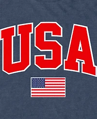 Generic Additude Men's Usa Collegiate and Flag Short Sleeve T-Shirt