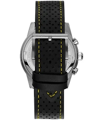 Dkny Men's Bryant Park Chronograph Black Leather Strap Watch, 44mm