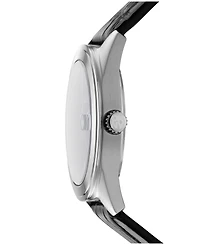 Dkny Men's Modernist Classics Dark Blue Leather Strap Watch, 40mm