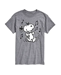 Airwaves Men's Peanuts Snoopy Dancing Music Short Sleeve T-Shirt