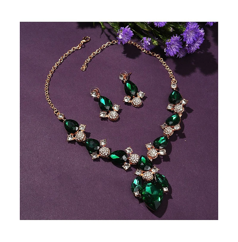 Sohi Women's Gold Plated Designer Stone Jewellery Set