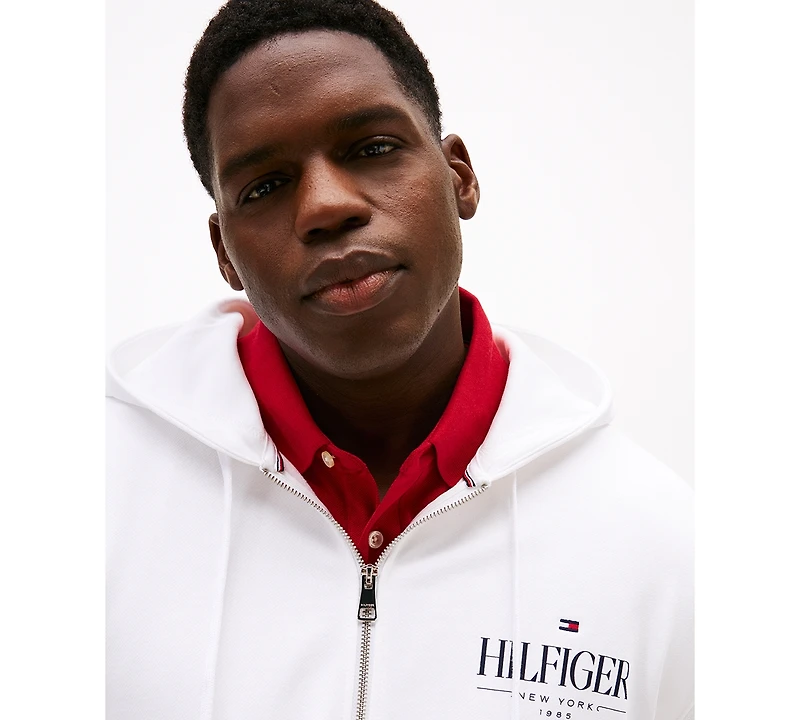 Tommy Hilfiger Men's Big & Tall Zip Logo Hoodie