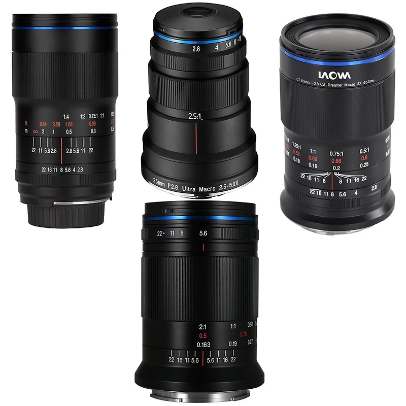 Venus Laowa 25mm, 65mm, 100mm f/2.8 and 85mm f/5.6 Ultra Macro 4-Lens Kit for Sony Fe