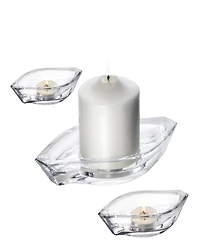Orrefors Wave Votive 3-Pc. Set
