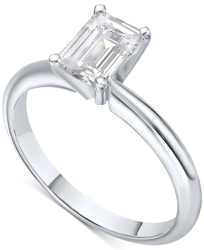 Igi Certified Diamond Emerald-Cut Solitaire Ring (1 ct. t.w.) in Platinum or 18k Gold