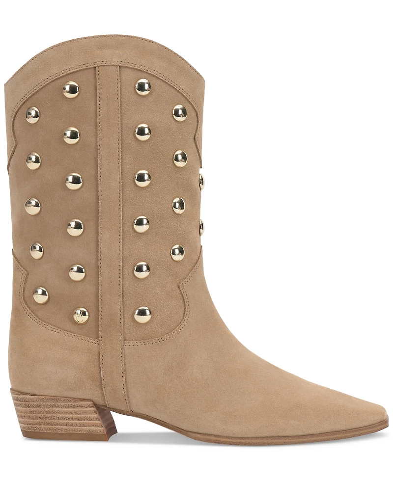 Vince Camuto Women's Prilie Studded Snip-Toe Western Boots