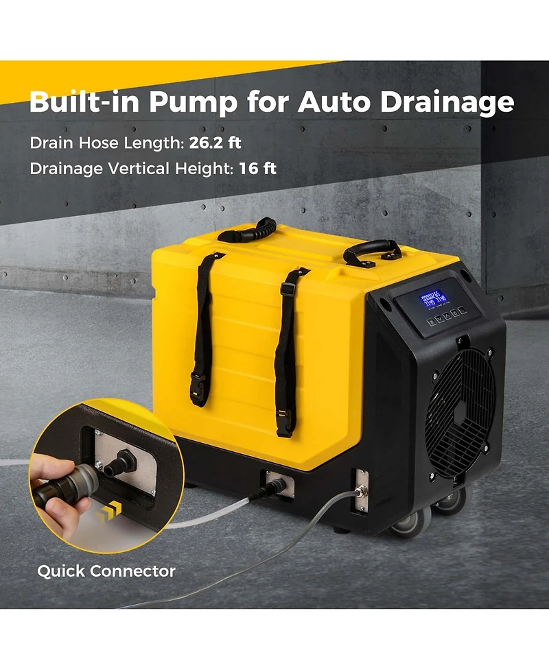 190 Ppd Commercial Dehumidifier Rotational Molded Industrial Dehumidifier with Pump