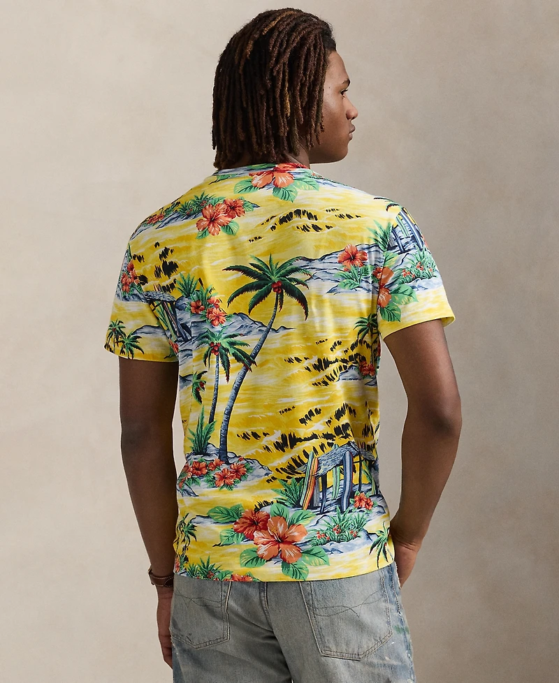 Polo Ralph Lauren Men's Classic-Fit Beach-Print Jersey T-Shirt