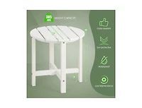 Set of 2 Round Weather-Resistant Adirondack Side Tables