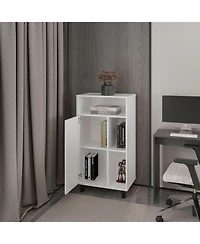 Blackwater Cabinet with Open Storage and 1 Door, White