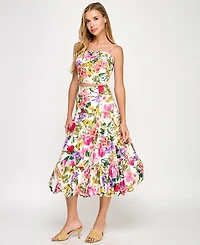 Juniors' 2-Pc. Floral-Print Cotton Dress Set, Created for Macy's