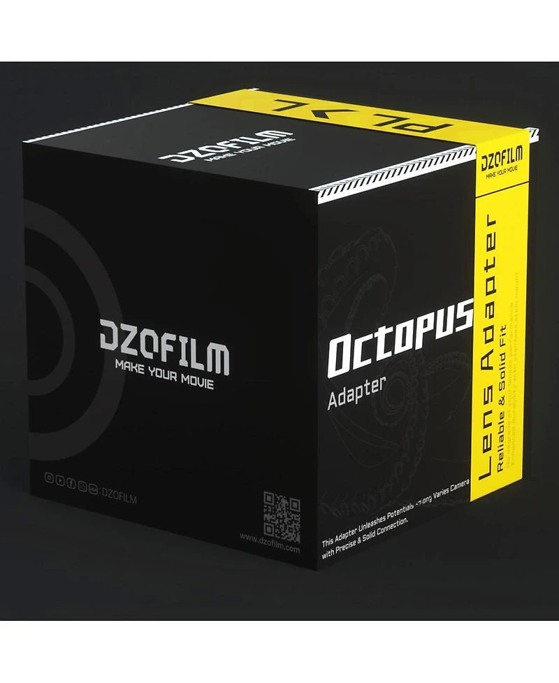 Dzofilm Octopus Adapter for Pl-Mount Lens to Fujifilm X-Mount Camera, Black