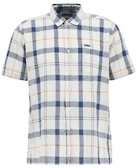 Barbour Men's Croft Short Sleeve Button-Front Tartan Pattern Shirt